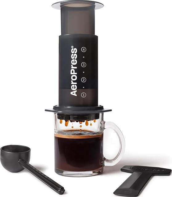 AeroPress Original coffee press with plunger and filter cap