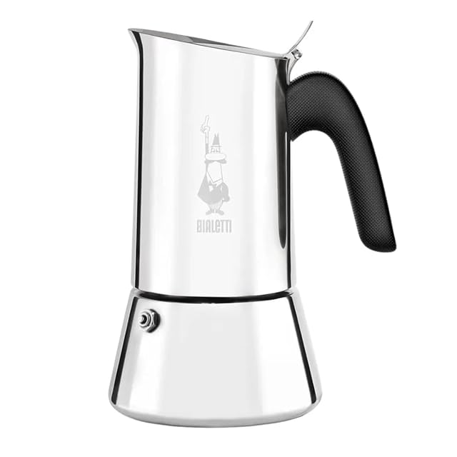 Bialetti Venus induction stovetop espresso maker in stainless steel